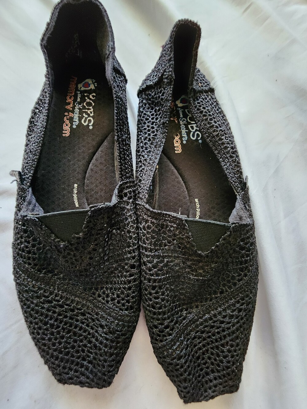 Bob's Mesh Black Ballet Shoes. Size 9